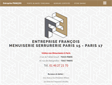 Tablet Screenshot of menuiserie-serrurerie.fr